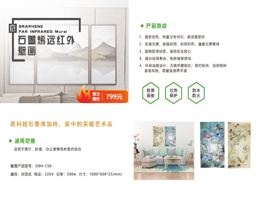 石墨烯远红外壁画